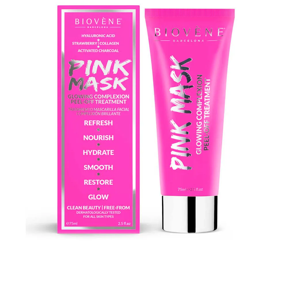 Biovene PINK MASK glowing complexion peel-off treatment