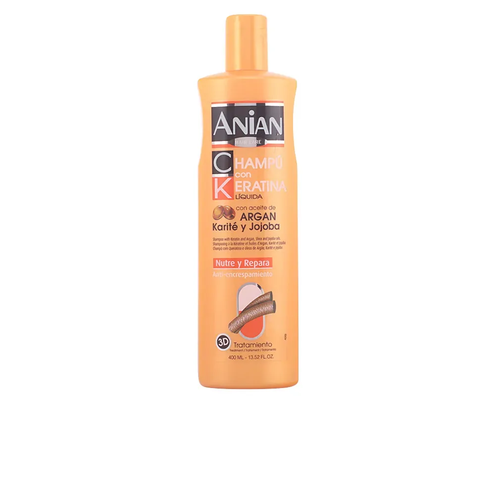 Anian, KERATINA LIQUIDA champú aceite argán karité y jojoba