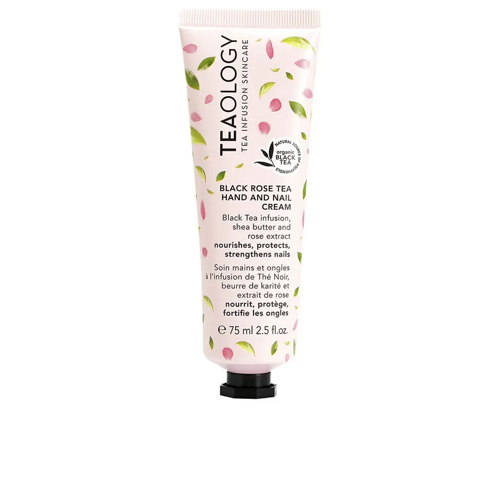 Teaology CREMA PARA MANOS Y UÑAS DE TÉ NEGRO Y ROSAS