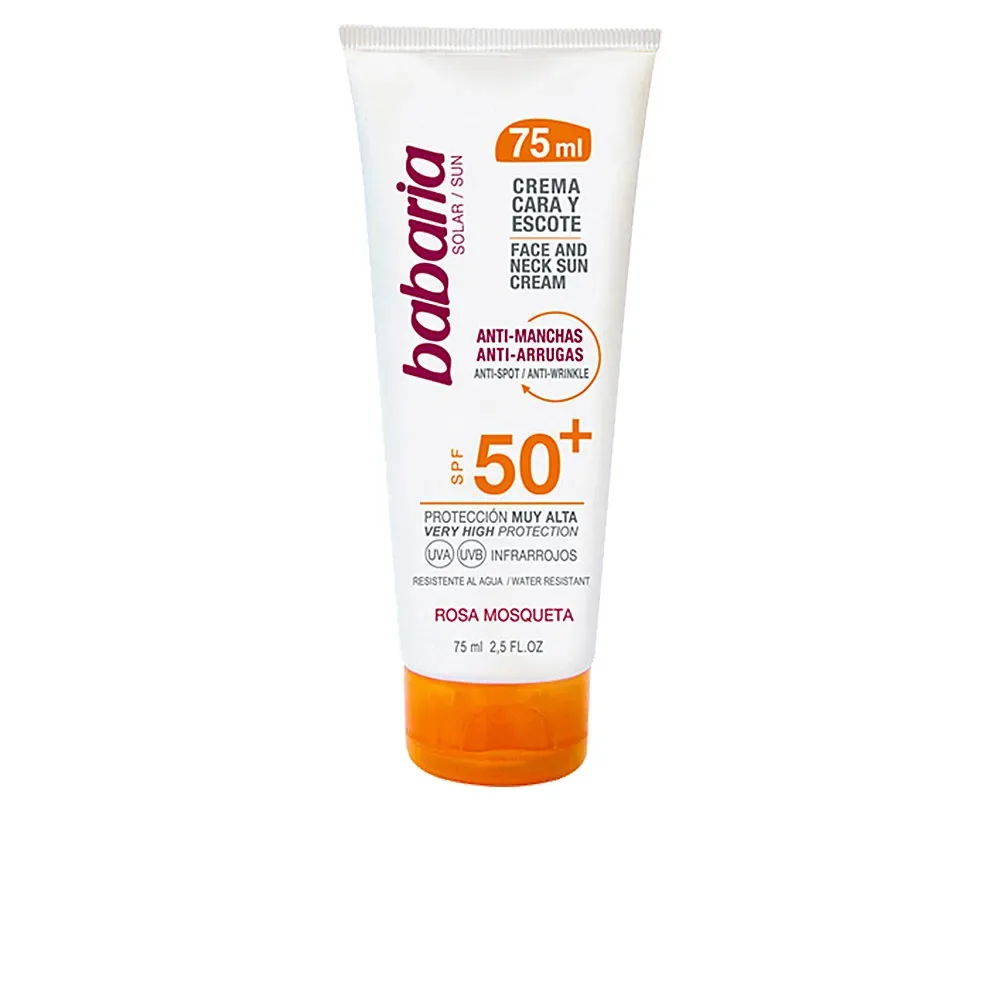 Babaria, SOLAR CREMA CARA & ESCOTE anti-manchas SPF50+
