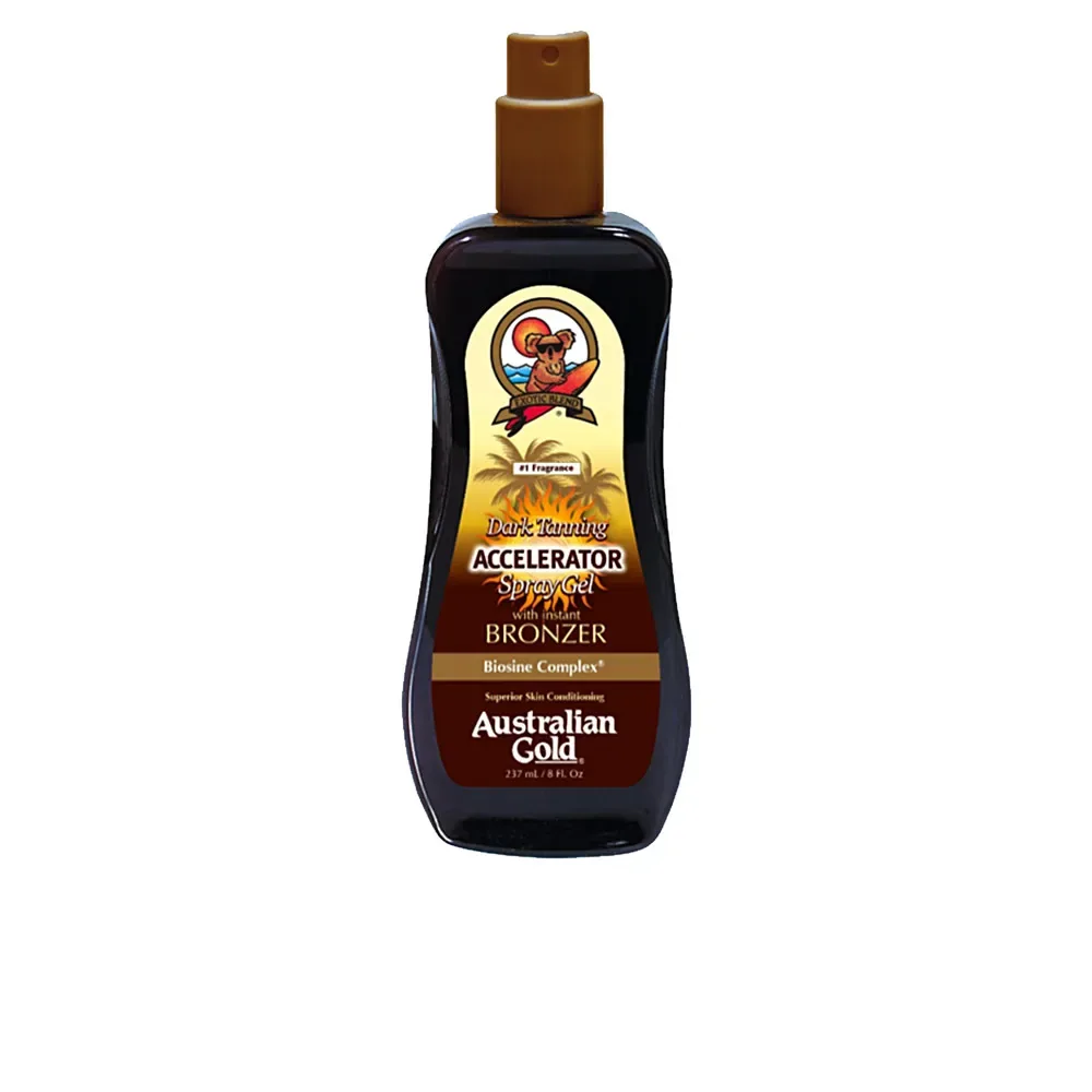 Australian Gold, DARK TANNING ACCELERATOR spray gel with instant bronzer
