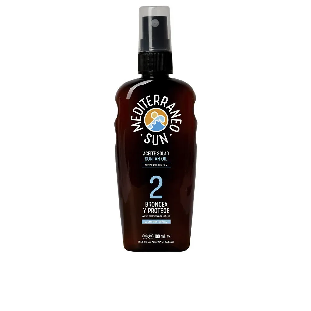 Mediterraneo Sun BRONCEA & PROTEGE aceite solar SPF2