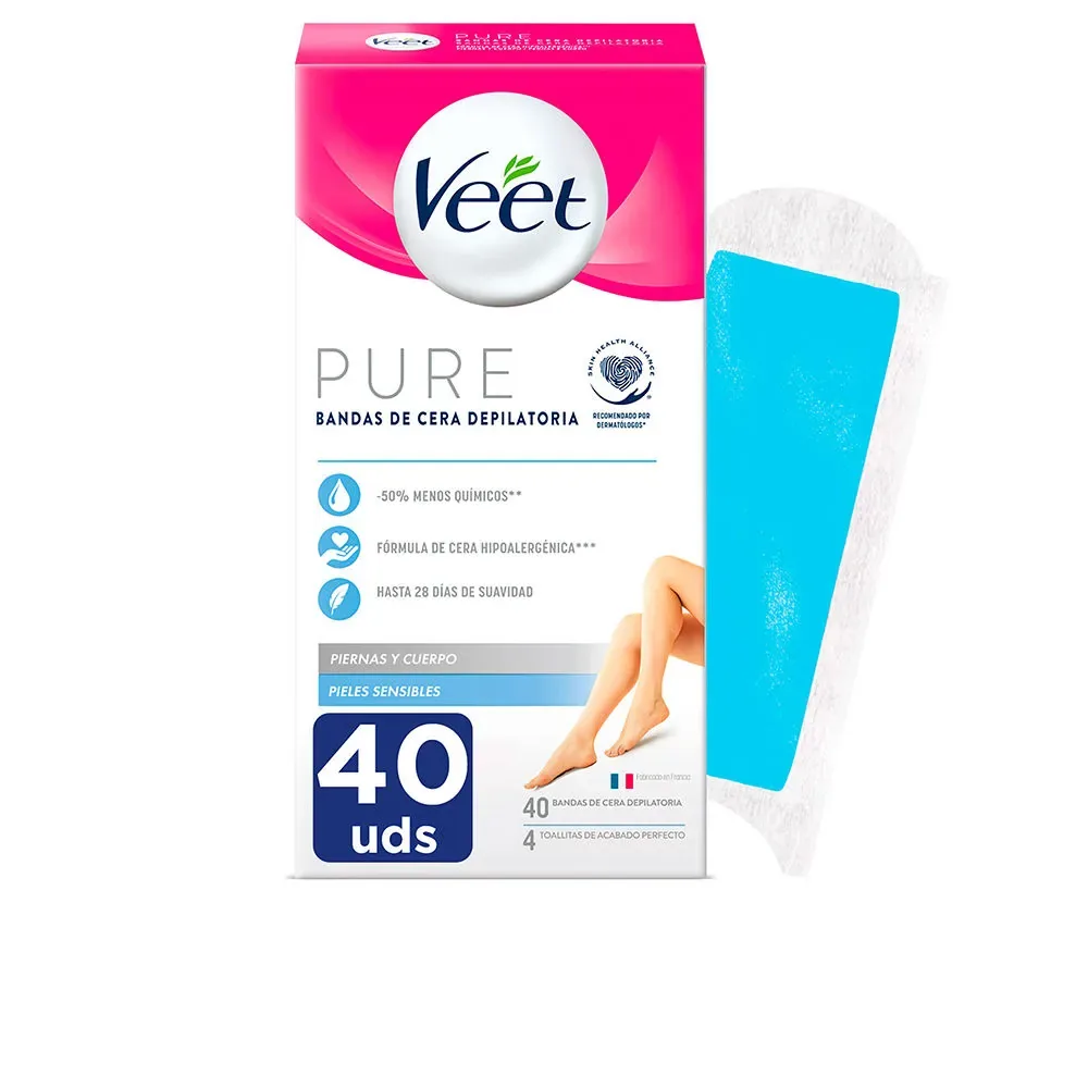 Veet BANDAS DE CERA PURE corporal piel sensible