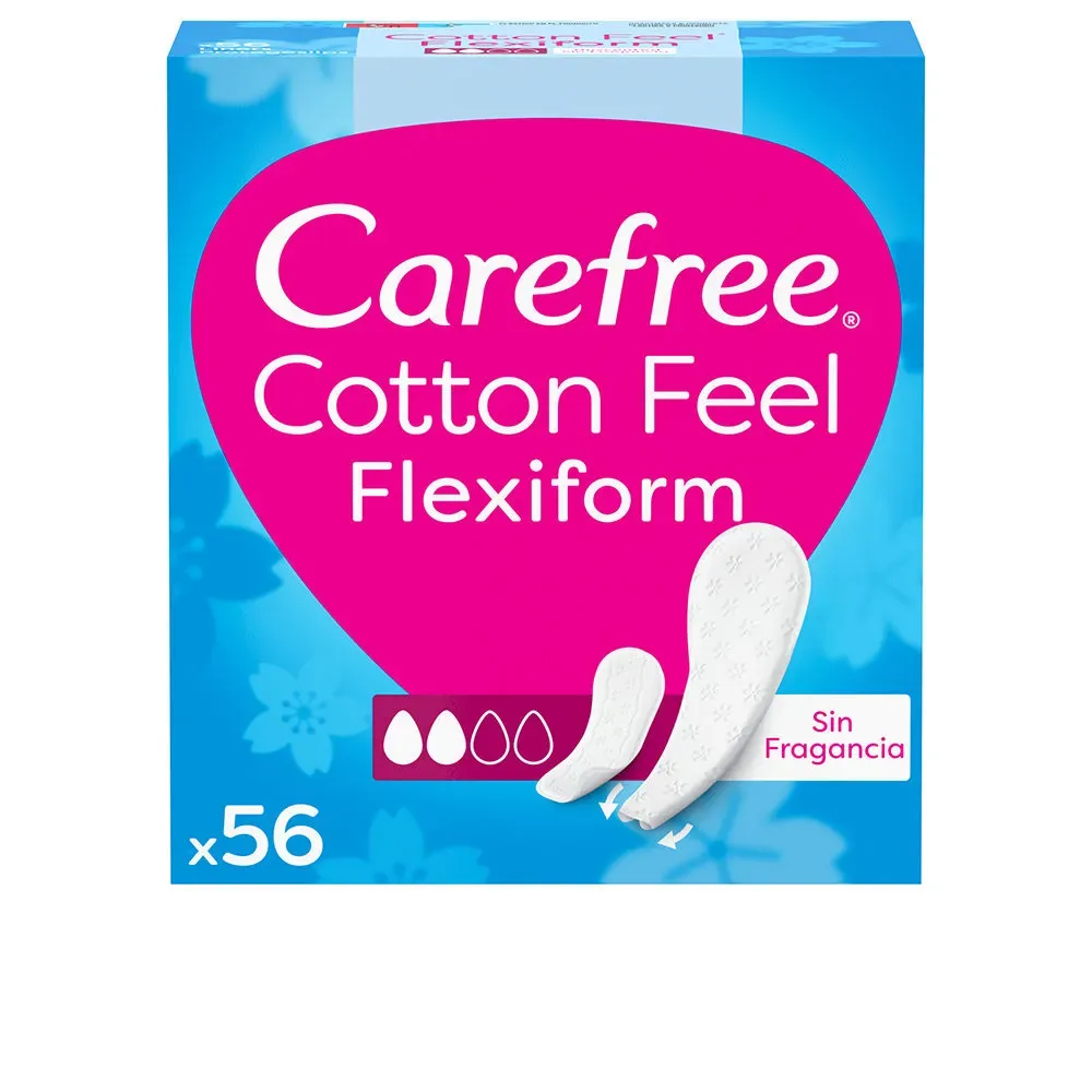 Carefree Normal Cotton - Salvaslip traspiranti, inodore, flessibili e ultrasottili 56 u