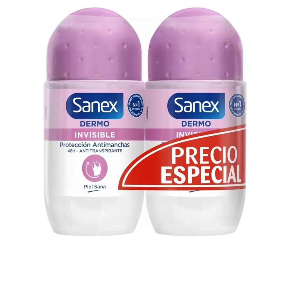 Sanex DERMO INVISIBLE desodorante roll-on dúo