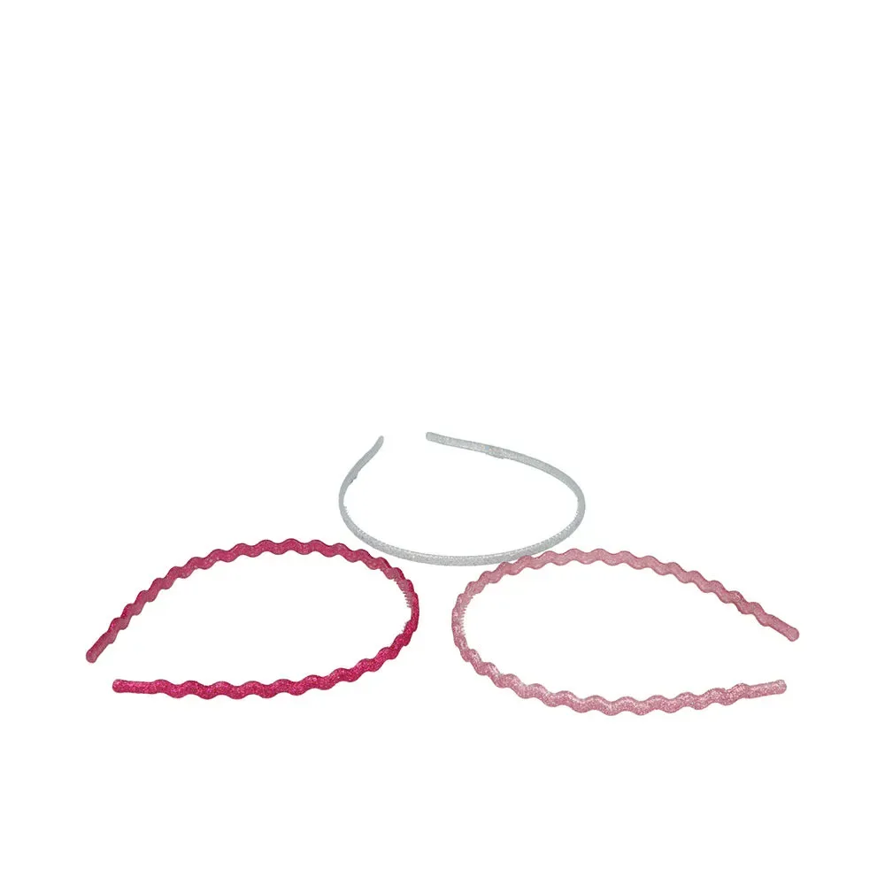 DIADEMAS FINAS CON PURPURINA cofanetto 3 pz