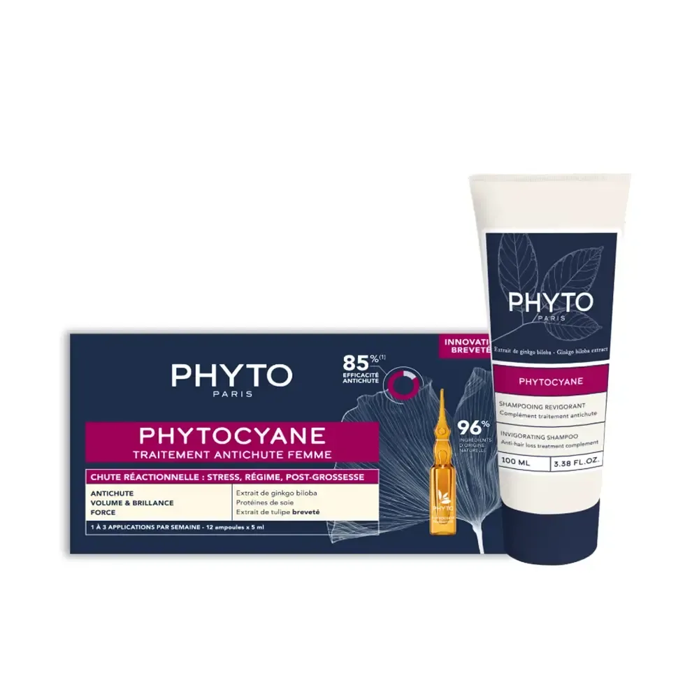 PHYTOCYANE REACTION ANTI-FALL TREATMENT WOMEN LOT 2 pcs