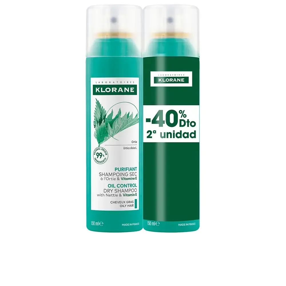 A LA ORTIGA sebum-regulating dry shampoo for oily hair pack 2 x 150 ml
