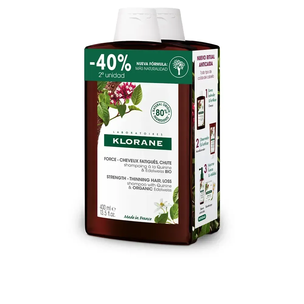 A LA QUININE AND EDELWEISS BIO strengthening shampoo duo 2 x 400 ml