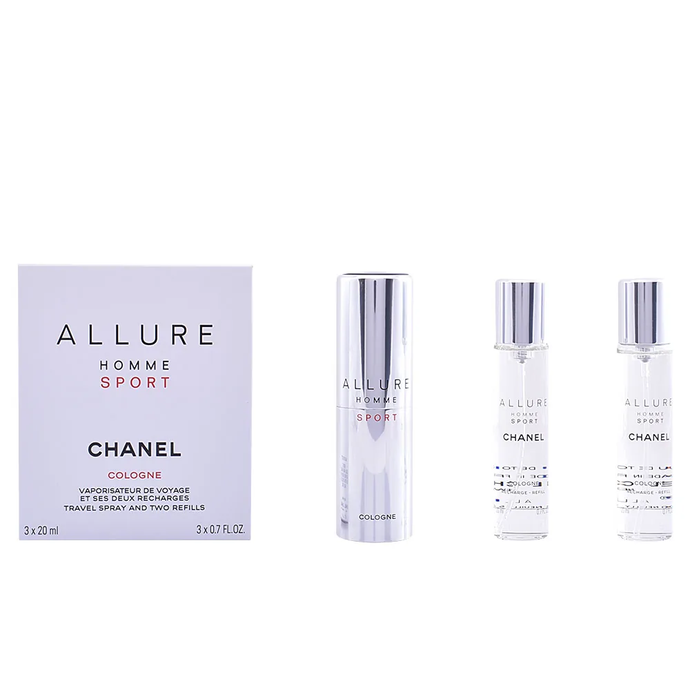 Chanel ALLURE HOMME SPORT COLOGNE travel spray 2 Recargas