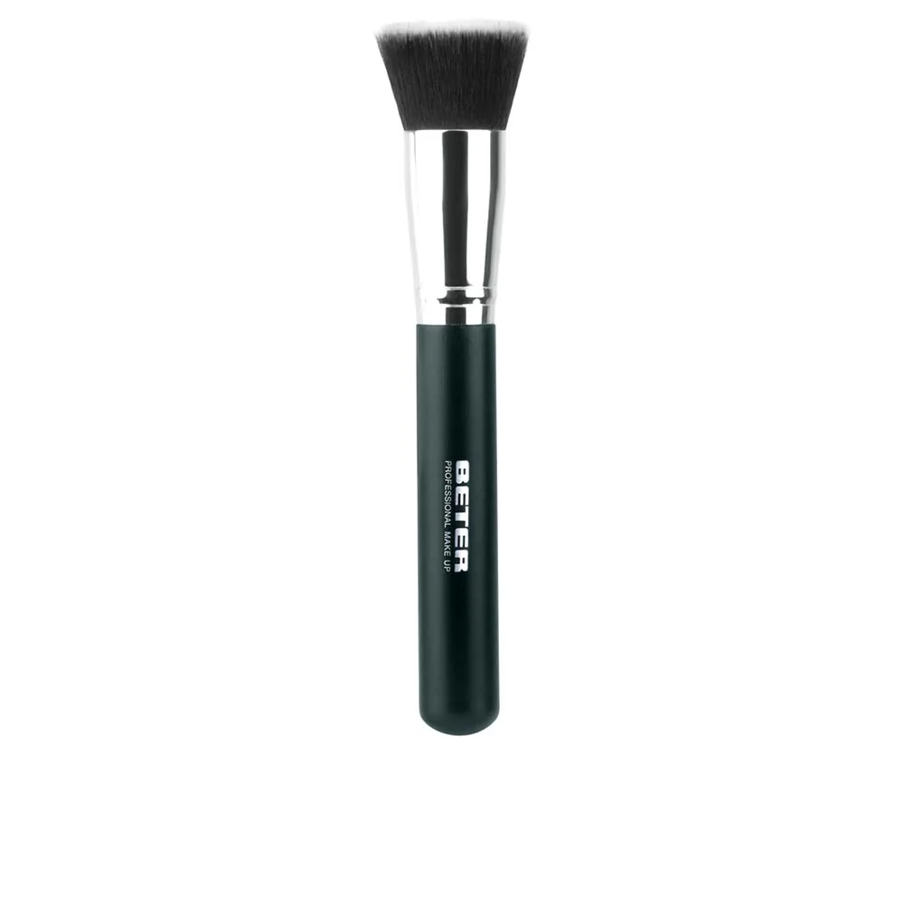 Brocha maquillaje kabuki plana pelo sintético 17 cm