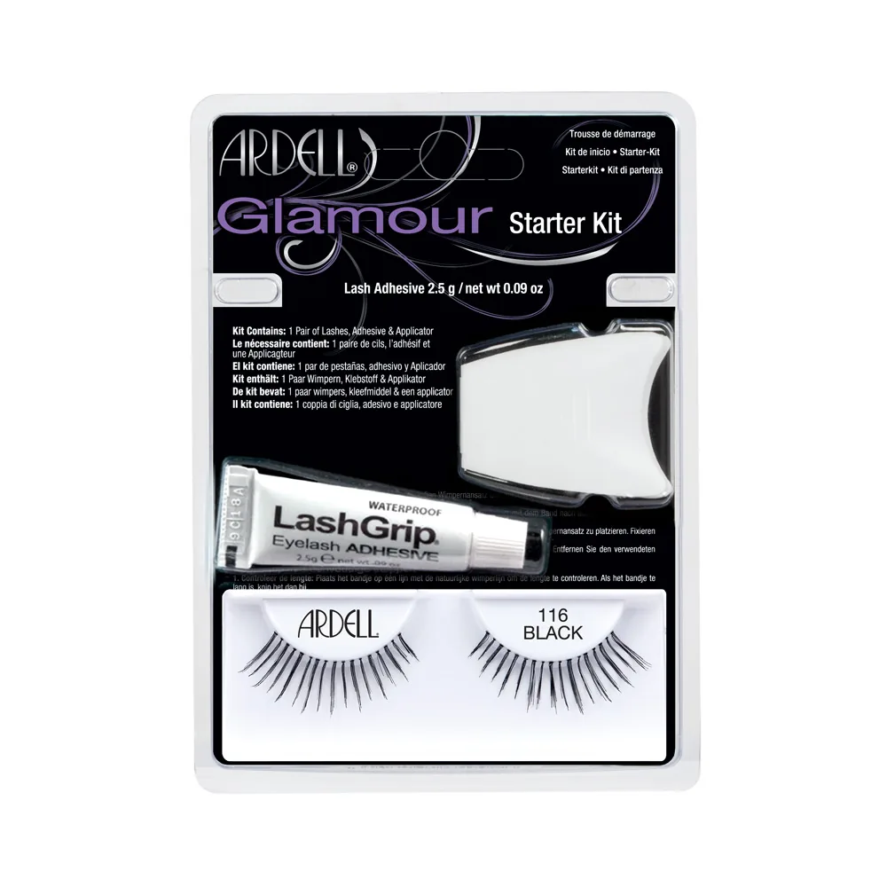 Ardell, KIT INICIACION GLAMOUR #101-demi black LOTE