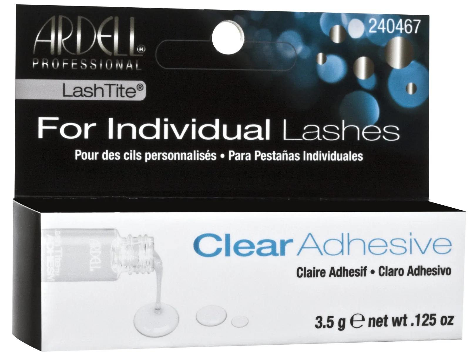 Pegamento transparente pestañas individuales 3,5 gr