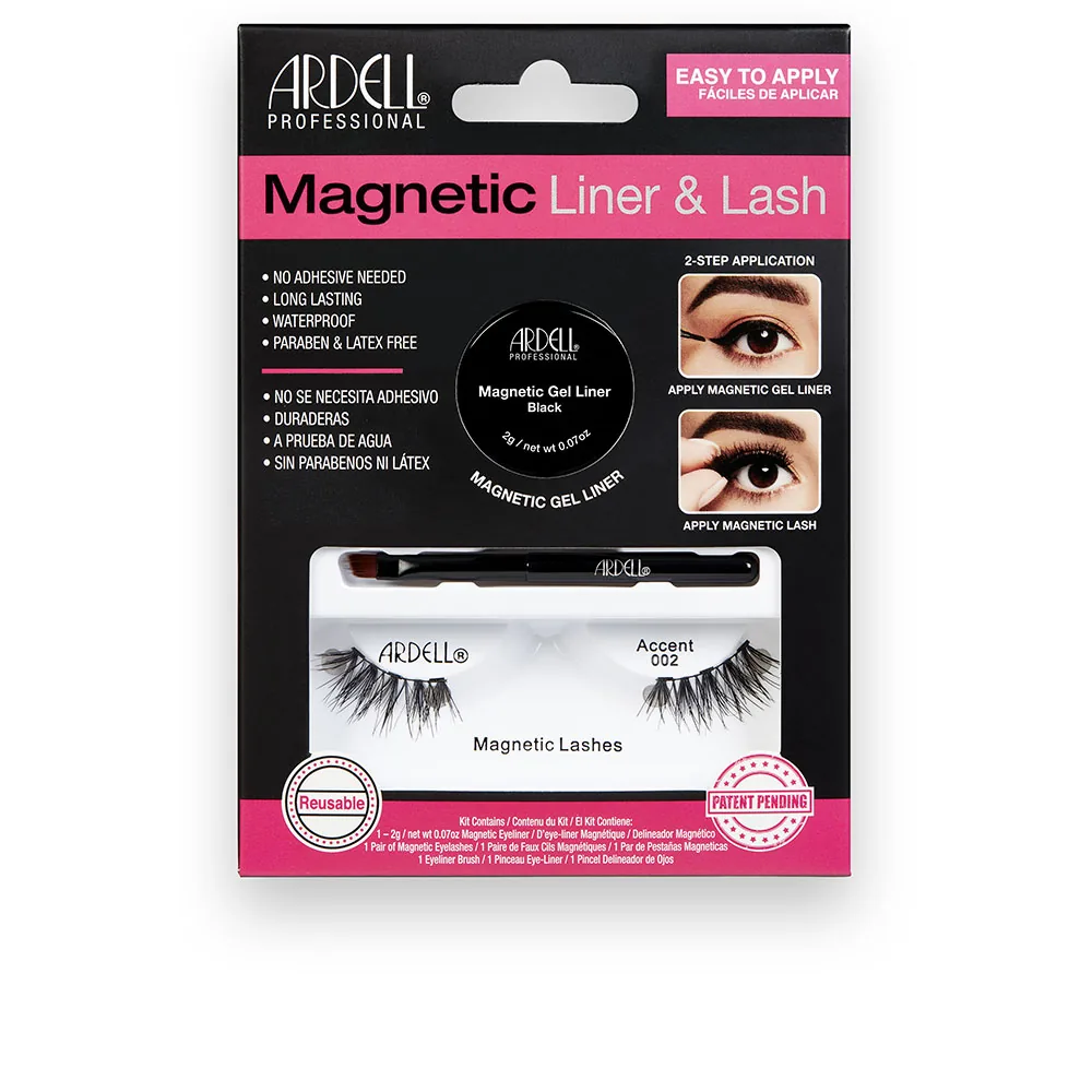 Ardell MAGNETIC LINER & LASH ACCENT pestañas #002 + gel liner