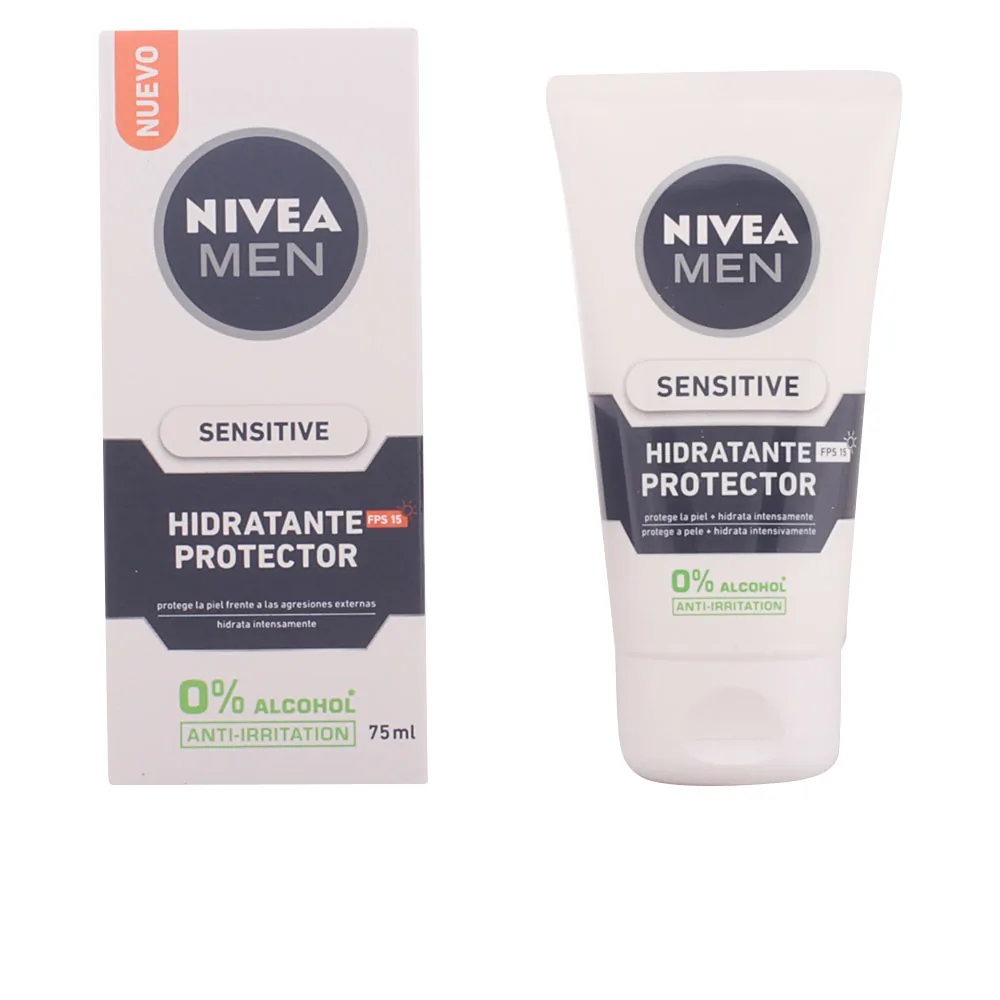 Nivea MEN SENSITIVE protector hidratante 0% alcohol SPF15