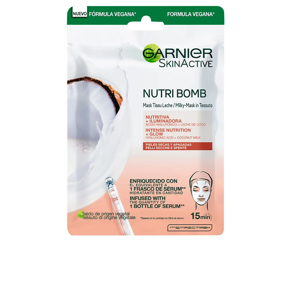 Skinactive nutri bomb maschera viso nutriente illuminante 1 pz