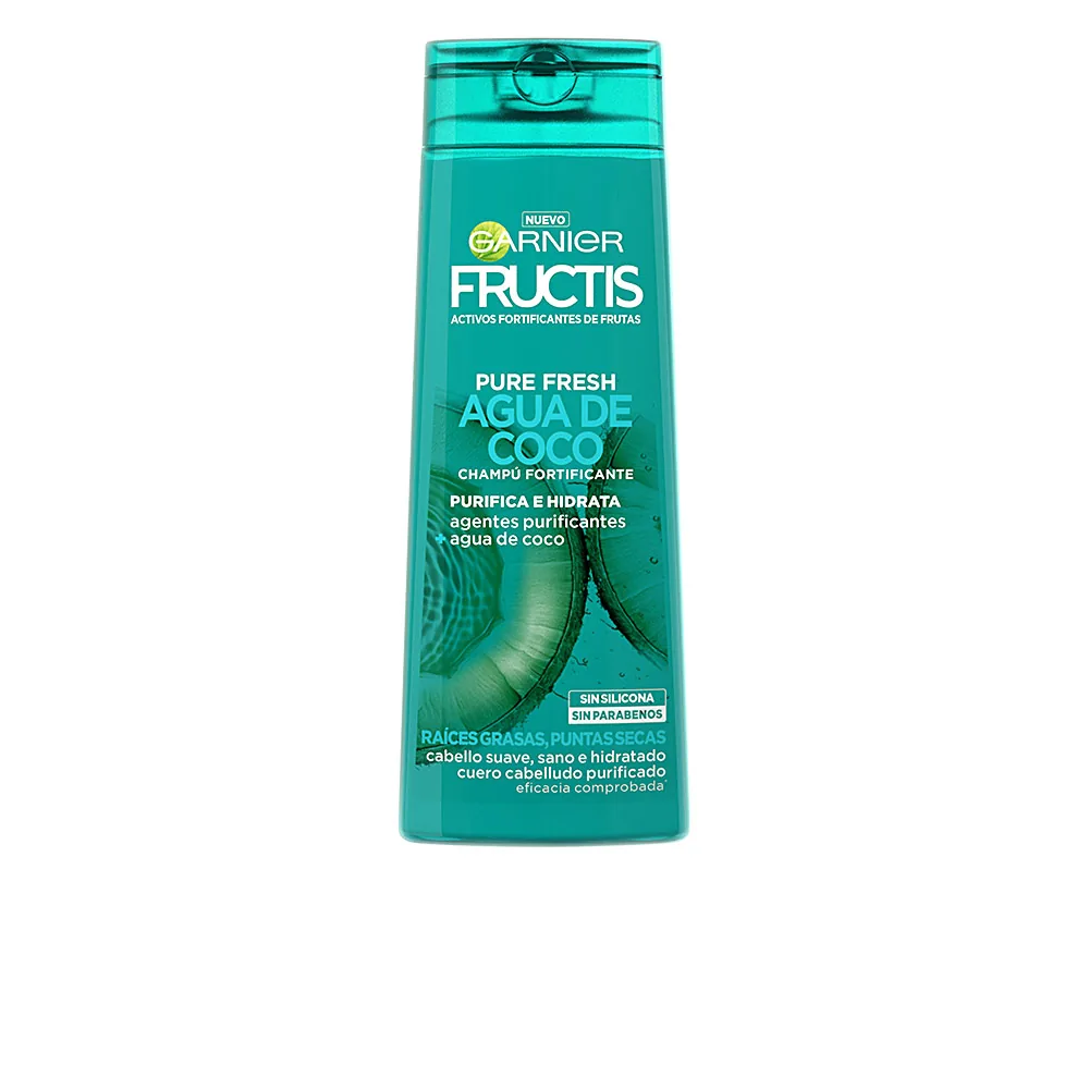 FRUCTIS PURE FRESH agua coco fortificante champú 360 ml