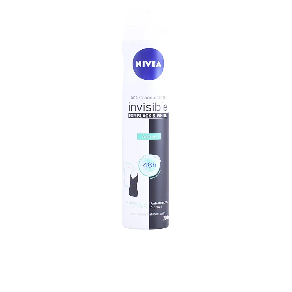 Deo spray attivo invisibile Black & White 200 ml