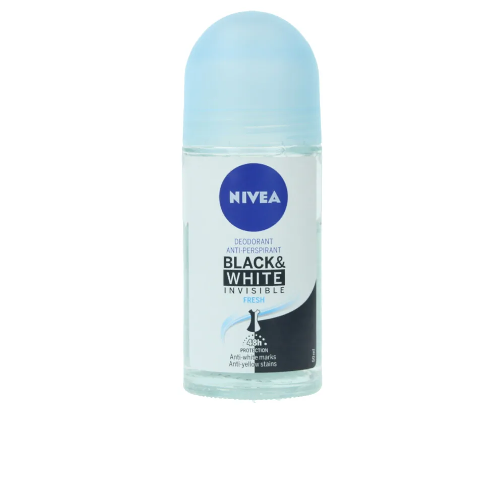 Deo roll-on invisibile fresco bianco e nero 50 ml