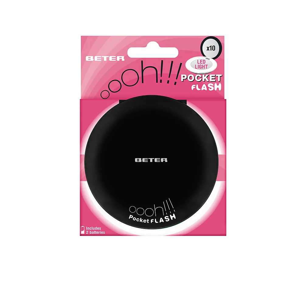 Beter ESPEJO OHH! pocket flash con luz y aumento x10 #negro