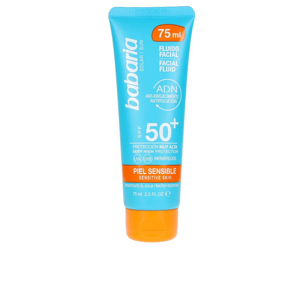 Babaria, FLUIDO FACIAL aloe vera piel sensible SPF50+