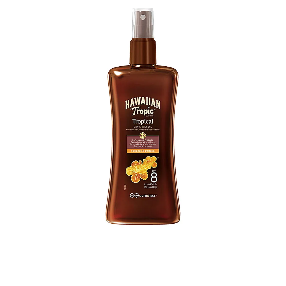 Hawaiian Tropic COCONUT & PAPAYA dry oil SPF8 spray