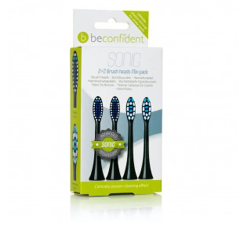 Beconfident SONIC TOOTHBRUSH HEADS REGULAR/WHITENING BLACK LOTE